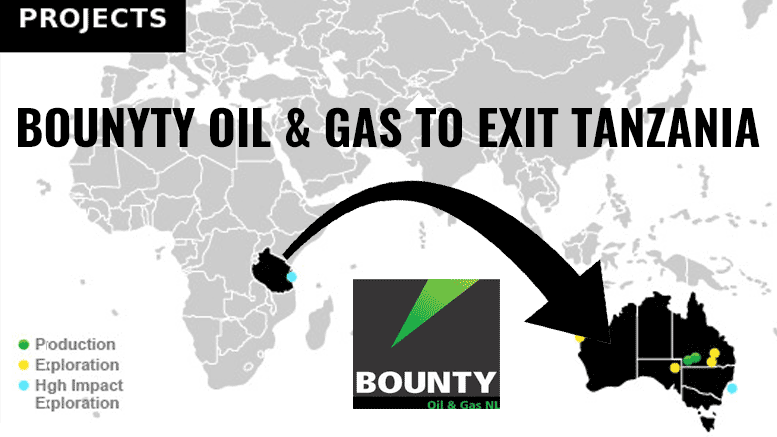 Bounty exit Tanzania Kiliwani gas field