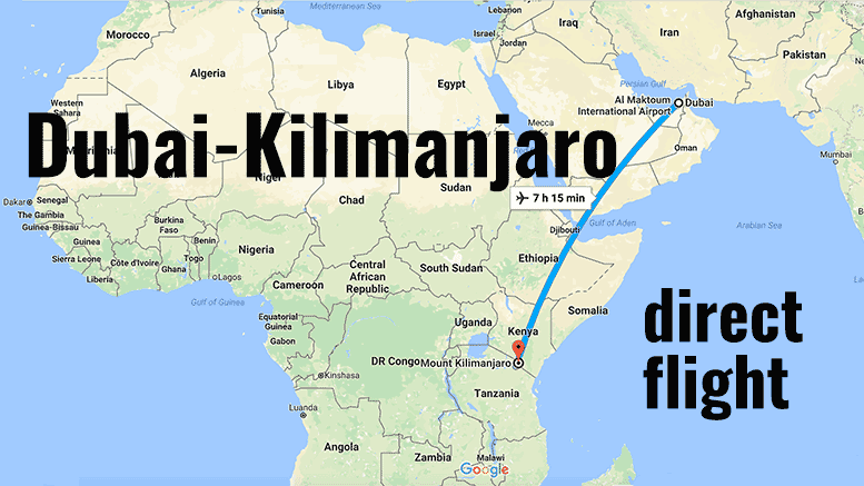 Dubai-Kilimanjaro Tanzania Direct flight