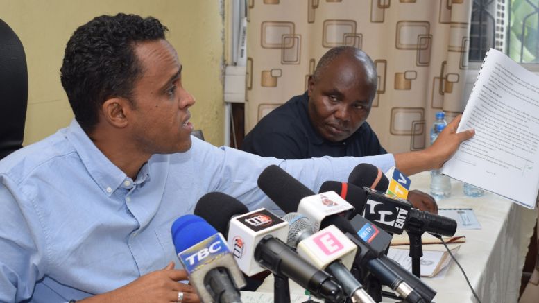 Hussein Bashe and Stephan Ngailo Discussing Fertilizer Prices in Tanzania