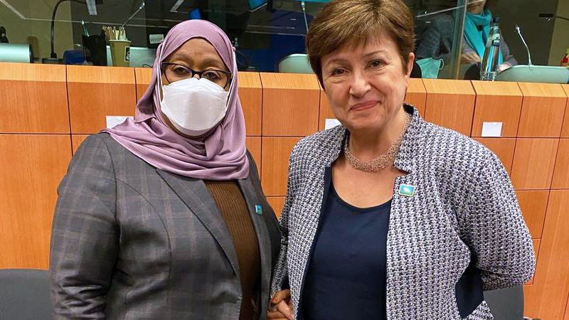 Samia Suluhu Hassan and Kristalina Georgieva