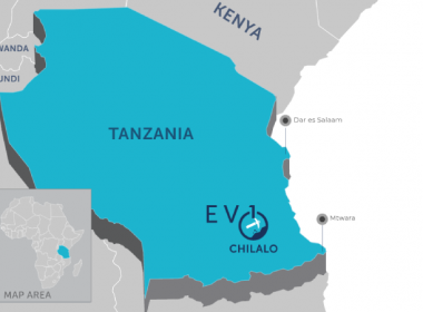 Chilalo Graphite Mine Project Map in Tanzania