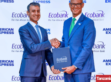 Jeremy Awori of Ecobank with Mohammed Badi of American Express