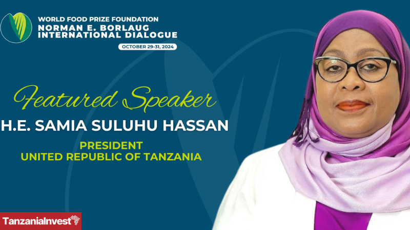 Samia Suluhu Hassan at World Food Prize Normal Borlaug Dialogue 2024