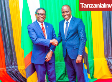 Tanzania's Biteko with Zambia's Kapala discussing the new oil pipeline