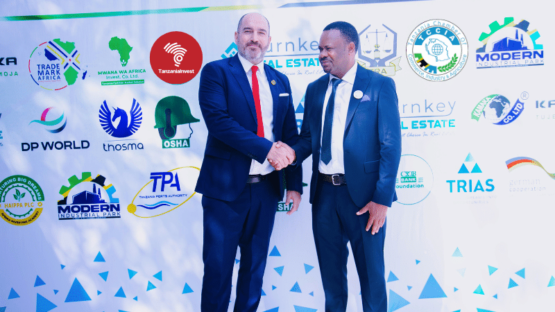 Tanzania Chamber of Commerce, Industry, and Agriculture (TCCIA) MOU partnership TanzaniaInvest Eric Tirabassi Oscar Kissanga