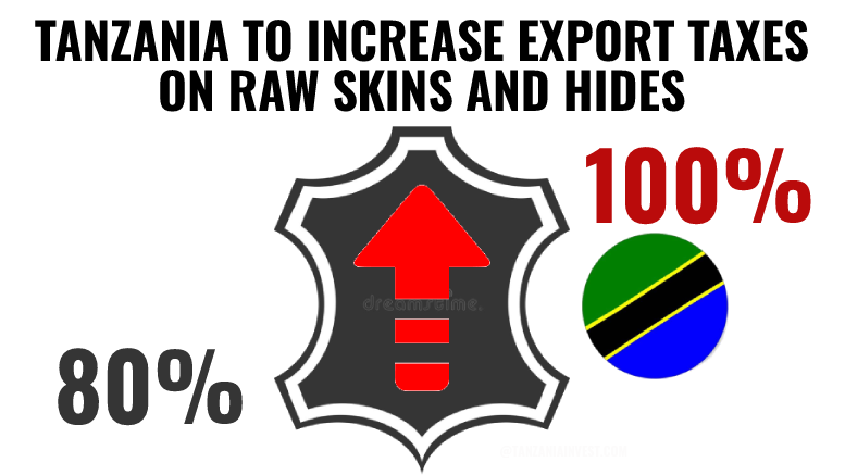 Tanzania raw skins hides export tax