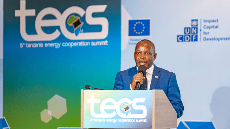 Innocent Luoga from the Minsistry of Energy of Tanzania Showcasing investment opportunities