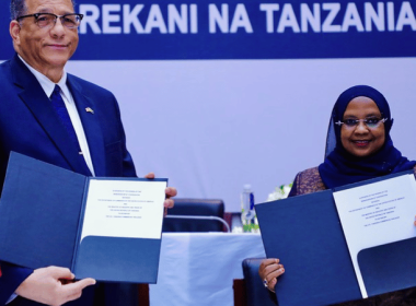 US Ambassador to Tanzania Michael Battle With Minister of Trade Ashatu Kijaji