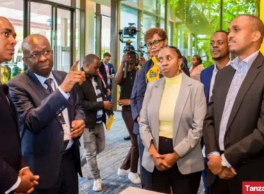 Hon. Silaa at the Tanzania Telecommunications corporation booth at Connect 2 Connect