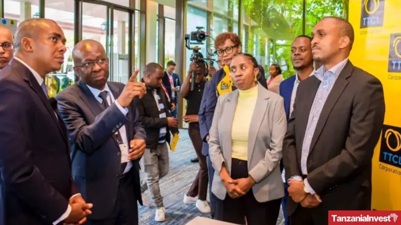 Hon. Silaa at the Tanzania Telecommunications corporation booth at Connect 2 Connect